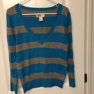Blue/grey striped sweater